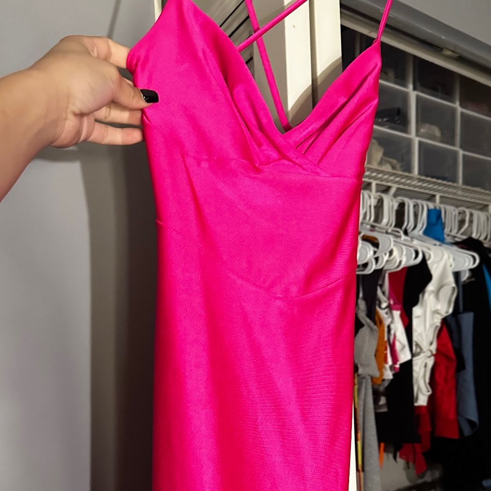 Pink mini dress
